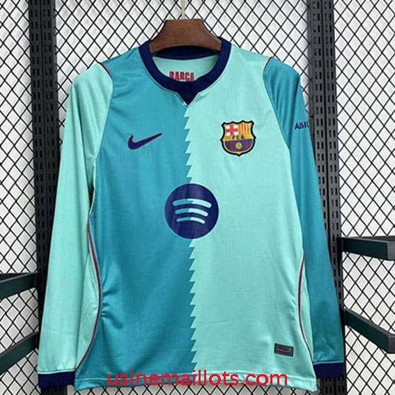 Maillot FC Barcelone Third Manches Longues 2026/2027 Bleu