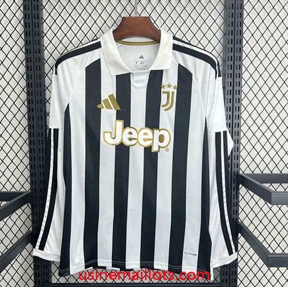 Maillot Juventus Domicile Manches Longues 2026/2027 Noir Blanc