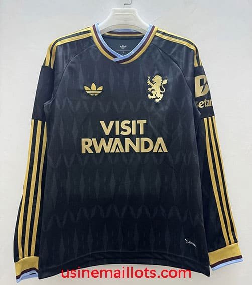 Maillot Aston Villa Extérieur Manches Longues 2026/2027 Noir